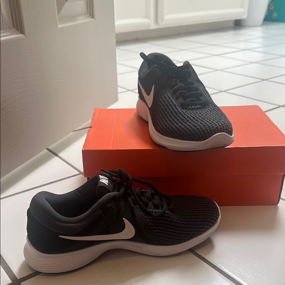 Black and White Athletic Shoes